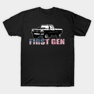 First Gen cummins Dodge ram truck Squarebody First generation Truck Classic American 1st gen Pickup T-Shirt